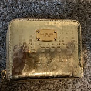 Michael Kors Small Signature Patent Gold Wallet